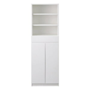 【クーポン最大5千円OFF 10/27 9:59迄】 スイッチ避け壁面収納シリーズ 収納庫タイプ(上台オープン・下台扉・背板あり)幅60cm奥行30cm 本棚 ブックシェルフ 書棚 ラック シェルフ 589238