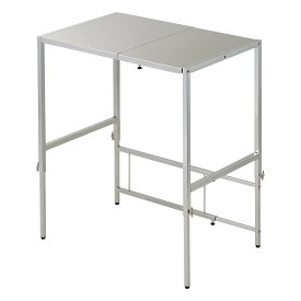 【クーポン最大5千円OFF 1/24 20時から4h限定】 幅と高さが伸縮できるステンレス作業台 幅46-75cm 奥行45cm レンジ台 キッチンラック キッチン収納 630412 ＼LINE友だち登録でクーポン／