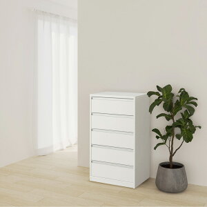 気軽に動かせる隠しキャスター付きクローゼットチェスト 幅60・5段高さ105cm 押入れ クローゼット収納 衣類収納 590111