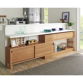 【クーポン最大5千円OFF 1/24 20時から4h限定】 伸長式カウンター下収納庫 幅160-260cm・高さ72cm キッチンカウンター下収納 キッチン収納 629039 ＼LINE友だち登録でクーポン／