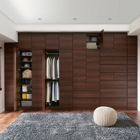 お部屋の天井構造を考慮した壁面ワードローブ ハンガー2段 幅80高さ180cm（高い梁下に） ワードローブ クローゼット 衣類収納 545320