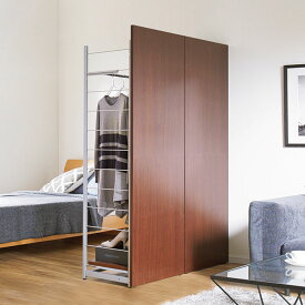 【クーポン最大5千円OFF 1/24 20時から4h限定】 お手軽間仕切り パネル収納ハンガーラック 板タイプ ハンガー1段棚1枚 幅120cm パーテーション 間仕切り リビング収納 589709 ＼LINE友だち登録でクーポン／