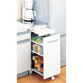 ［幅25奥行55cm］ ステンレス天板隙間収納 スライドタイプ 完成品 日本製 キッチンストッカー 隙間収納 キッチン収納 630008