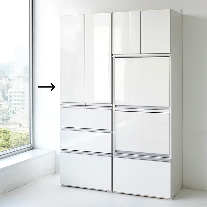 楽天市場】キッチンボード キッチン収納 組立不要！家電を隠せる 