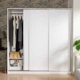 【ディノス最大級の大型ワードローブ】大量収納3枚引き戸ワードローブ ワードローブ クローゼット 衣類収納 632611