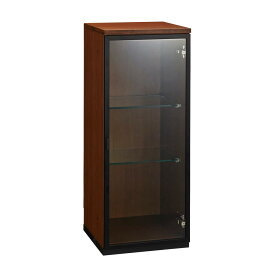キャビネット リビングボード リビング収納 Sorrento/ソレント リビングキャビネット 幅38高さ95cm ガラス扉 LED照明付き H75509