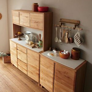 アルダー天然木アールデザインシリーズ キッチンボード 幅120cm キッチンボード キッチン収納 528521