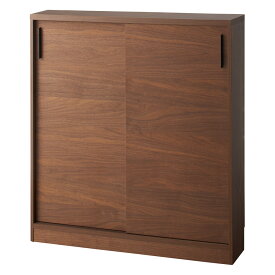 【クーポン最大5千円OFF 1/24 20時から4h限定】 ウォルナットカウンター下収納庫 引き戸 幅90奥行29.5高さ87cm キッチンカウンター下収納 キッチン収納 629271 ＼LINE友だち登録でクーポン／