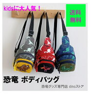 恐竜 ファッション キッズ ボディバッグ カバン ダイナソー スマホが入る大きさ ななめ掛け ティラノサウ…