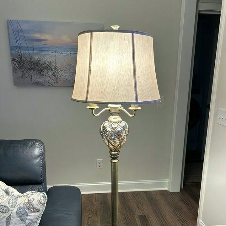 楽天市場】【送料無料】おしゃれなアンティークフロアランプ  