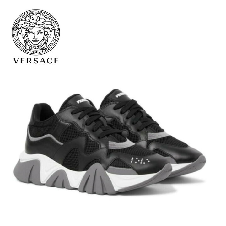 楽天市場】Versace ヴェルサーチェ スクアーロ スニーカー ブラック  