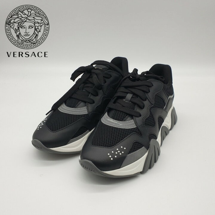楽天市場】Versace ヴェルサーチェ スクアーロ スニーカー ブラック 