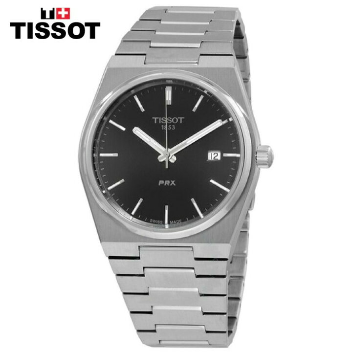 楽天市場】TISSOT ティソ PRX クォーツ ブラック ダイヤル メンズ 