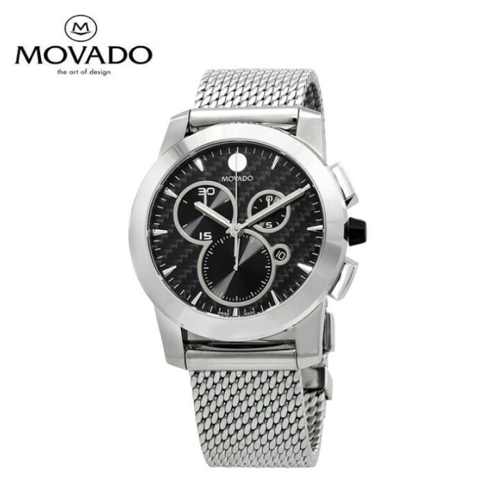 楽天市場】MOVADO モバード ヴィジオ クロノグラフ クォーツ カーボン 