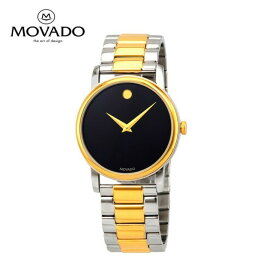 MOVADO モバード クラシック ミュージアム クォーツ ブラック ダイヤル メンズ 腕時計 Classic Museum Quartz Black Dial Men's Watch