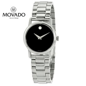MOVADO モバードクラシック ミュージアム クオーツ ブラックダイヤル レディースウォッチClassic Museum Quartz Black Dial Ladies Watch