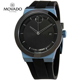 MOVADO モバード ボールドクオーツブラックダイヤルブラックシリコンメンズウォッチBold Quartz Black Dial Black Silicone Men's Watch