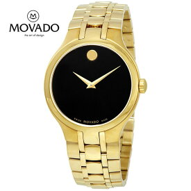 MOVADO モバード ブラックダイヤルイエローゴールドPVDウォッチBlack Dial Yellow Gold PVD Watch