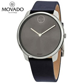 MOVADO モバード ボールド クオーツ グレーダイヤル ブルーレザー メンズウォッチBold Quartz Grey Dial Blue Leather Men's Watch