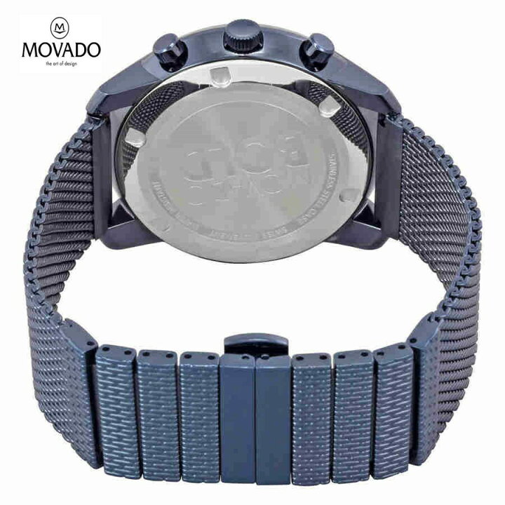 楽天市場】MOVADO モバード ボールドクロノグラフブルーダイヤルメンズ 