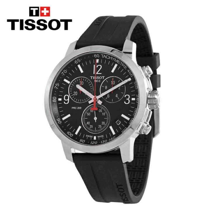 楽天市場】TISSOT ティソ PRC 200 クロノグラフ クォーツ ブラック  