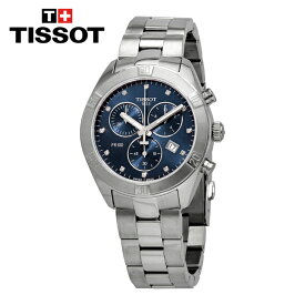 TISSOT ティソ ティークラシック クロノグラフ ダイヤモンド ブルーダイヤル レディースウォッチ T-Classic Chronograph Diamond Blue Dial Ladies Watch