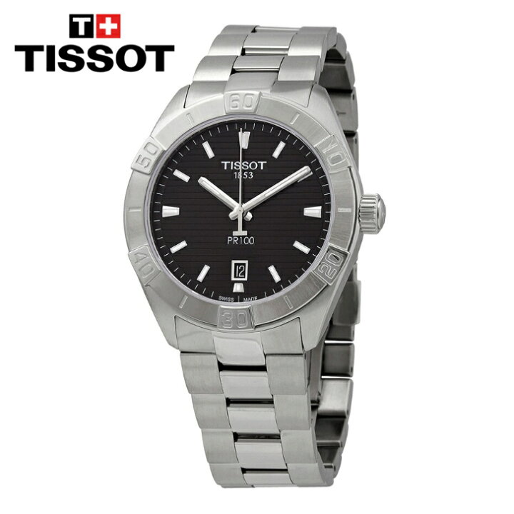 楽天市場】TISSOT ティソ PR100 クオーツ ブラックダイヤル メンズ 