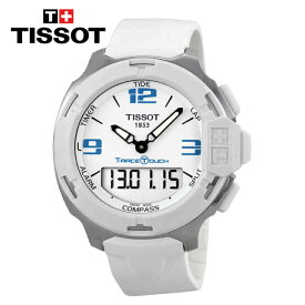 TISSOT ティソ ティ-レースタッチ ホワイトアナログデジタルダイヤル ホワイトシンセティックストラップ ユニセックスウォッチ T-Race Touch White Analog Digital Dial White Synthetic Strap Unisex Watch