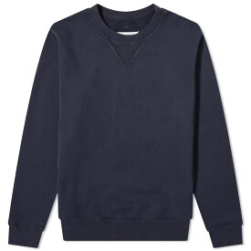 Maison Margiela メゾンマルジェラ クラシック クルー スウェットシャツ ネイビーブルー Classic Crew Sweatshirt Navy Blue