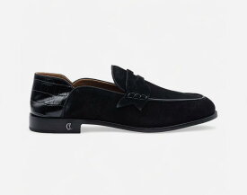 Christian Louboutin クリスチャン・ルブタン ペニー・ノー・バック・スエード・ローファー ブラック Penny No Back Suede Loafers Black