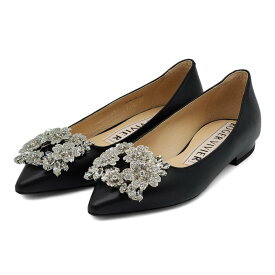 ROGER VIVIER ロジェ・ヴィヴィエ フラワーストラッセレザーバレエフラット ブラック FLOWER STRASS LEATHER BALLET FLATS IN BLACK