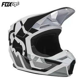 FOX RACING フォックスレーシング V1 ラックス ヘルメット ブラック/ホワイト V1 LUX HELMET Black/White