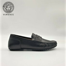 Versace ヴェルサーチェ グレカ レザー ドライバ モカシン ローファー Greca Leather Drivers Mocassins Loafers DSU7564