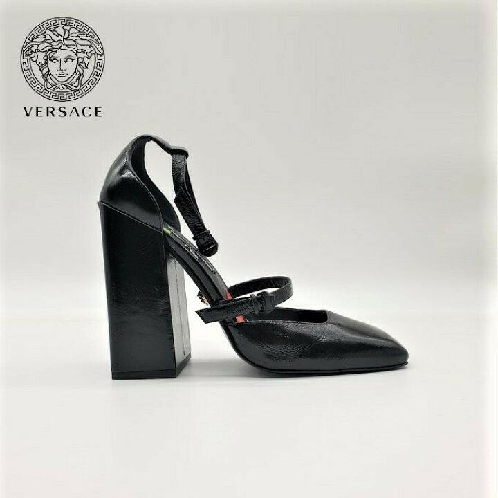 楽天市場】Versace ヴェルサーチェ レザー メリージェーン ヒール 