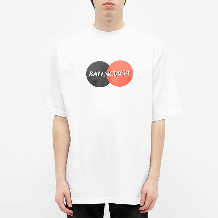 楽天市場 Balenciaga バレンシアガ メンズ クレジットカード ロゴ コットン Tシャツ ホワイト Oversized Uniform Logo Cotton T Shirt White Dio Greco