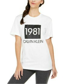 CALVIN KLEIN カルバンクライン ウーマンズ 1981 ボールドコットン ショートスリーブ クルーネック Tシャツ Women's 1981 Bold Cotton Short Sleeve Crewneck Tshirt