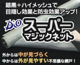 網戸用 張替防虫ネット スーパーマジックネット #24 91cmx2m 銀／黒 網戸張替用防虫ネット アミド用防虫網 銀黒目かくし 日中のプライバシー保護 室内からはスッキリ【代引き対象】