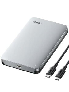 UGREEN 2.5�C���` HDD �P�[�X USB C 3.1 Gen 2�ڑ��K�i �A���~�� HDD/SSD �P�[�X SATA 3.0 UASP�Ή� 6Gbps�����]�����x