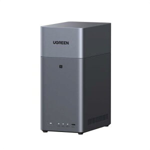 UGREEN NASync DH2300 2�x�C �f�X�N�g�b�vNAS NFC�����^�b�`�ڑ� 4K����Đ����x�� �ő�64TB�̃X�g���[�W 4GB RAM �I���{�[�h ���������� �o�b�N�A�b�v ���S�Ҍ��� �����ݒ�ȒP 2�N�ۏ�(HDD�t���Ȃ�)