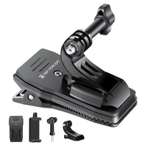 KF Concept gopro �x�[�X�}�E���g �N���b�v�}�E���g 360°��] gorpo/action�ȂǂɑΉ� �o�b�N�p�b�N�N���b�v�}�E���g �N�C�b�N�N���b�v�}�E���g �X�}�z�N���b�v�t gopro12 11 10 9 8 7 �A�N�Z�T���[ action4