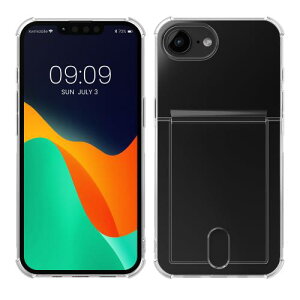 kwmobile Apple iPhone 17e / iPhone 16e�Ή� �P�[�X - �X�}�z�J�o�[ TPU �N���X�^�� �J�o�[ - �J�[�h����t�� �g�� �ی�P�[�X ���� �Ή�