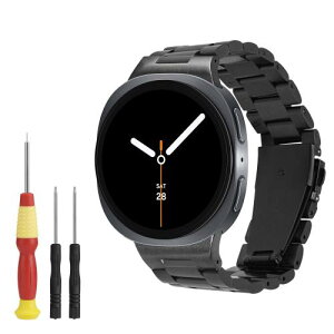 kwmobile ���v�o���h Samsung Galaxy Watch 8 Galaxy/Galaxy Watch 8 Classic 46mm�Ή� �����x���g - �X�}�[�g�E�H�b�` �X�e�����X ���F