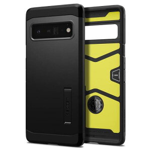 Spigen Pixel6 Pro �P�[�X �ϏՌ� �X�^���h�@�\ �ČRMIL�K�i�擾 �O�d�\�� �Ռ� �z�� �^�t�E�A�[�}�[ ACS03461 (�u���b�N)