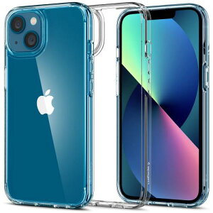 Spigen iPhone13Mini�P�[�X ���� �ϏՌ� �ČRMIL�K�i�擾 TPU �o���p�[�P�[�X 2�d�\�� ���菝�h�~ ���ϗ}�� ���C�����X�[�d�Ή� �E���g���E�n�C�u���b�h ACS03317 (�N���X�^���E�N���A)