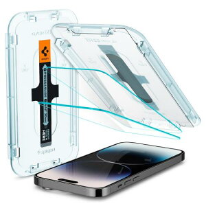 Spigen EZ Fit �K���X�t�B���� iPhone 14 Pro �p �\��t���L�b�g�t�� �Z���T�[�ی�^�C�v iPhone14Pro �Ή� �ی� �t�B���� 2����
