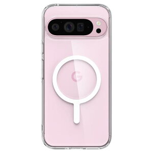 Spigen Pixel9 Pro XL �N���A ���C�����X�[�d�Ή� 2�d�\�� �ČRMIL�K�i�擾 �ϏՌ� ���菝�h�~ �E���g���E�n�C�u���b�h���^�������O�}�O�t�B�b�g ACS07720 (�z���C�g)
