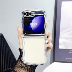 QLTYPRI �Ή� Galaxy Z Flip7 �P�[�X �N���A Samsung �M�����N�V�[ Z Flip7 / SC-55F �p TPU �J�o�[ �E�F�[�u ������� �؍� ���� ���� ���^ �y�� �ϏՌ� ����~�� �X�}�z�P�[�X ���C�����X�[�d�Ή� �X�g��