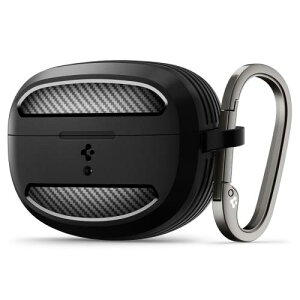 Spigen Bose Ultra Open Earbuds �P�[�X �ϏՌ� TPU ���C�����X�[�d �Ή� �J���r�i �����O�t�� �y�� �L�Y�h�~ �Ռ� �z�� �{�[�Y�E���g���I�[�v���C���[�P�[�X ���M�b�h�E�A�[�}�[ (�}�b�g�E�u���b�N)