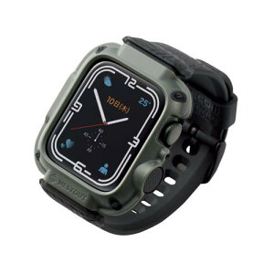 �G���R�� Apple Watch (�A�b�v���E�H�b�`) �P�[�X �o���p�[ �o���h��̌^ 41mm [Apple Watch 8 7 �Ή�] NESTOUT�V���[�Y �ϏՌ� �Ռ��z�� �ČRMIL�K�i �I���[�u AW-21BBBNESTKH