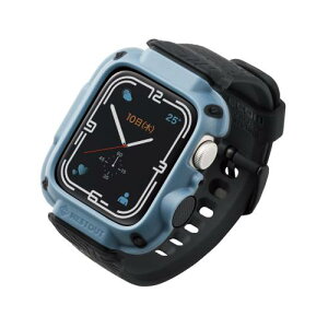 �G���R�� Apple Watch (�A�b�v���E�H�b�`) �P�[�X �o���p�[ �o���h��̌^ 41mm [Apple Watch 8 7 �Ή�] NESTOUT�V���[�Y �ϏՌ� �Ռ��z�� �ČRMIL�K�i �X���[�L�[�u���[ AW-21BBBNESTBU